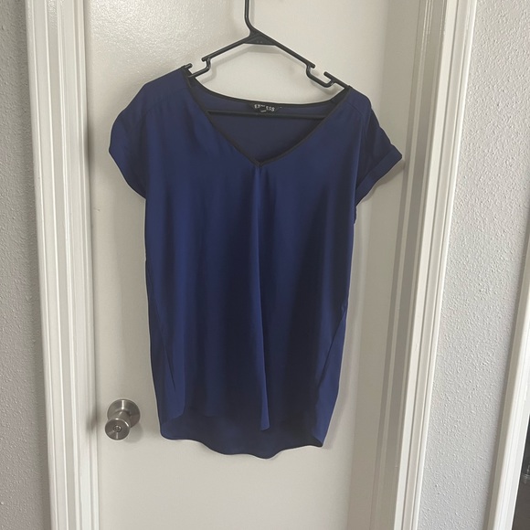 Express Shortsleeved Blouse- Navy - Picture 1 of 2